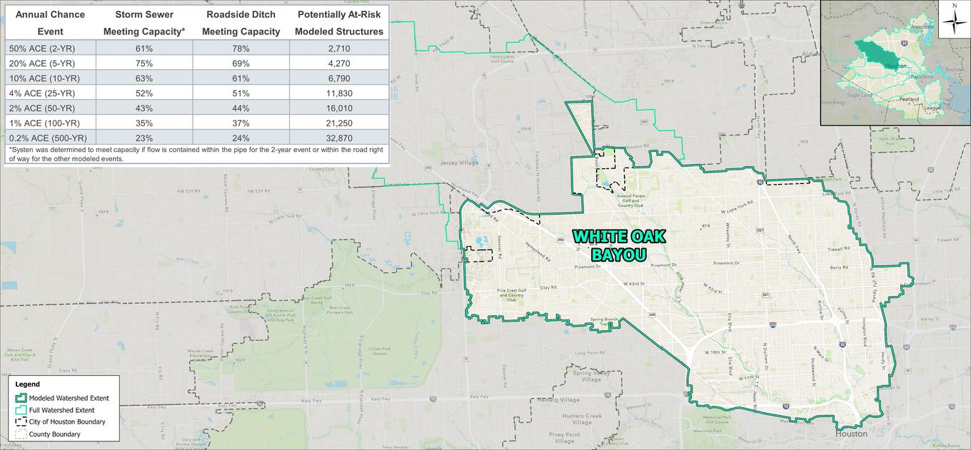 white oak bayou map