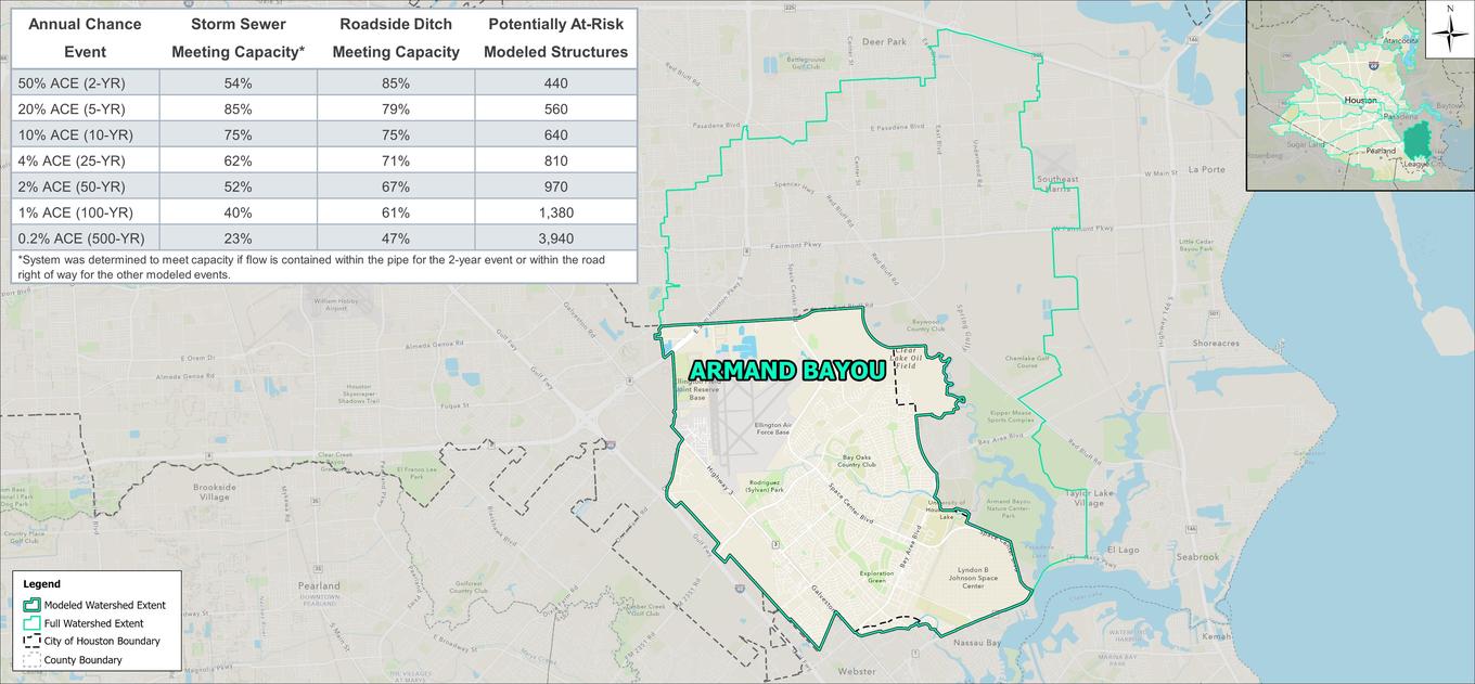 armand bayou map
